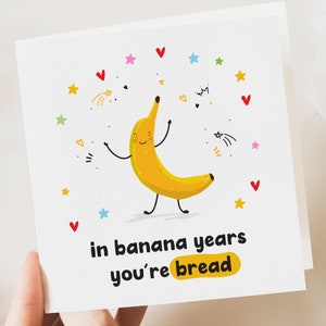 Carte d'anniversaire drôle pour petit ami, pain aux bananes, mari, femme, lui, sa petite amie, oncle, papa, homme, femme, carte idiote