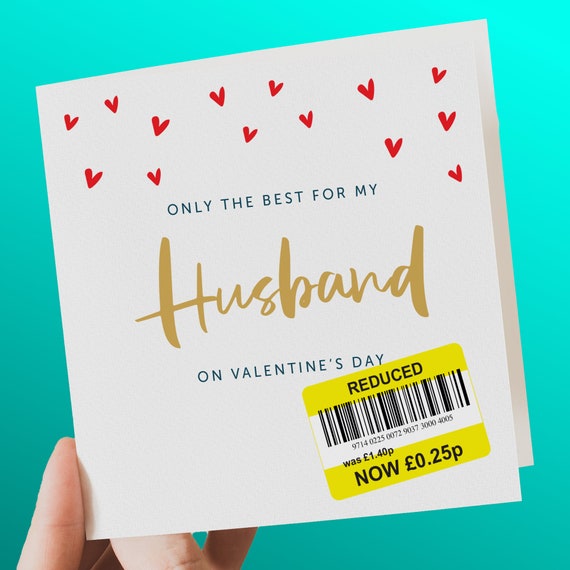 UK Greetings Valentinstagskarte Für Den Ehemann – Mit Goldprägung