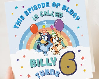 Bluey Birthday Card, Boys, Son, Grandson, Nephew, Bluey, Chilli Birthday | Bluey Lover | Bluey Card | Bandit