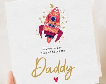 Baby first birthday card to daddy | happy 1st birthday as my daddy | 1st birthday card for dad | dad birthday card from baby