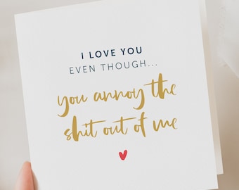 Funny Valentines Day Card For Boyfriend, Boyfriend Valentines Day Card, Happy Valentines Card For Boyfriend, Silly Valentines Day Card
