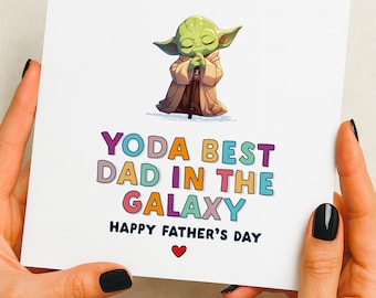 Funny Fathers Day Card, for Dad | Best Dad in the Galaxy Father's Day Card | | Sci Fi Dad Card | Star War  Inspired Card | Dad Birthday Card