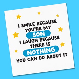 Tarjeta de cumpleaños del hijo / Tarjeta de cumpleaños divertida / Tarjeta divertida / Tarjeta del día de cumpleaños divertido / Regalo del día de cumpleaños para el hijo / Tarjeta divertida / Tarjeta del hijo