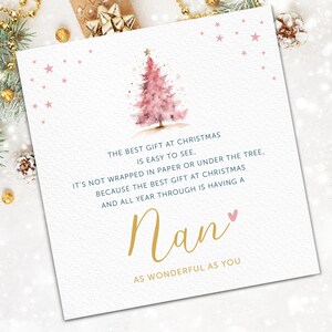 Carte de Noël Nan, Carte de Noël pour Nan, Cadeau de Noël Nan, Carte de Noël pour Nan, Cadeau de Noël Nan, Carte de Noël Nan simple, Nounou, Mère