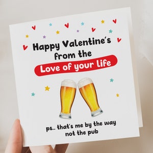 Carte de Saint-Valentin pour mari | de pub drôle pour la Saint-Valentin | bière drôle de mari | Carte de Saint-Valentin | Cadeau de Saint-Valentin | Carte drôle
