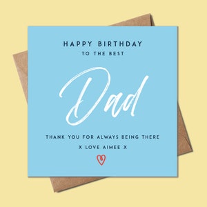 Tarjeta de cumpleaños de papá, tarjeta de cumpleaños personalizada para papá, tarjeta de cumpleaños para papá, tarjeta de cumpleaños tradicional, tarjeta de cumpleaños simplista