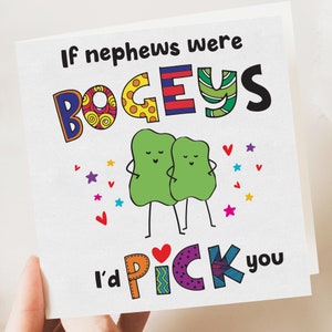 Lustige Geburtstagskarte für Neffen - Wenn der Neffe Bogeys wäre, würde ich dich auswählen, ich würde dich auswählen, Dumme Karte zum Geburtstag