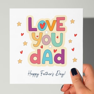 Tarjeta tradicional del Día del Padre, Tarjeta del Día del Padre, Tarjeta sencilla del Día del Padre, Regalo del Día del Padre, Día del Padre de hija o hijo