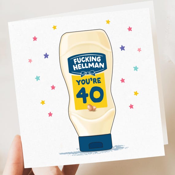 40th Birthday Card | Funny 40th Birthday Card | MAYO Funny Card | Fun Birthday Day Card | 40th Birthday Gift | Funny Card