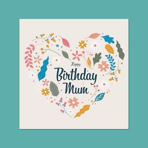 Verjaardagskaart voor mama, verjaardagskaart voor haar, gepersonaliseerde verjaardagskaart, verjaardagskaart voor nichtje, zus