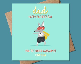 Fathers Day Card - Cut Fathers Day card - Personalised fathers day card - Fathers Day Card - Dad Card