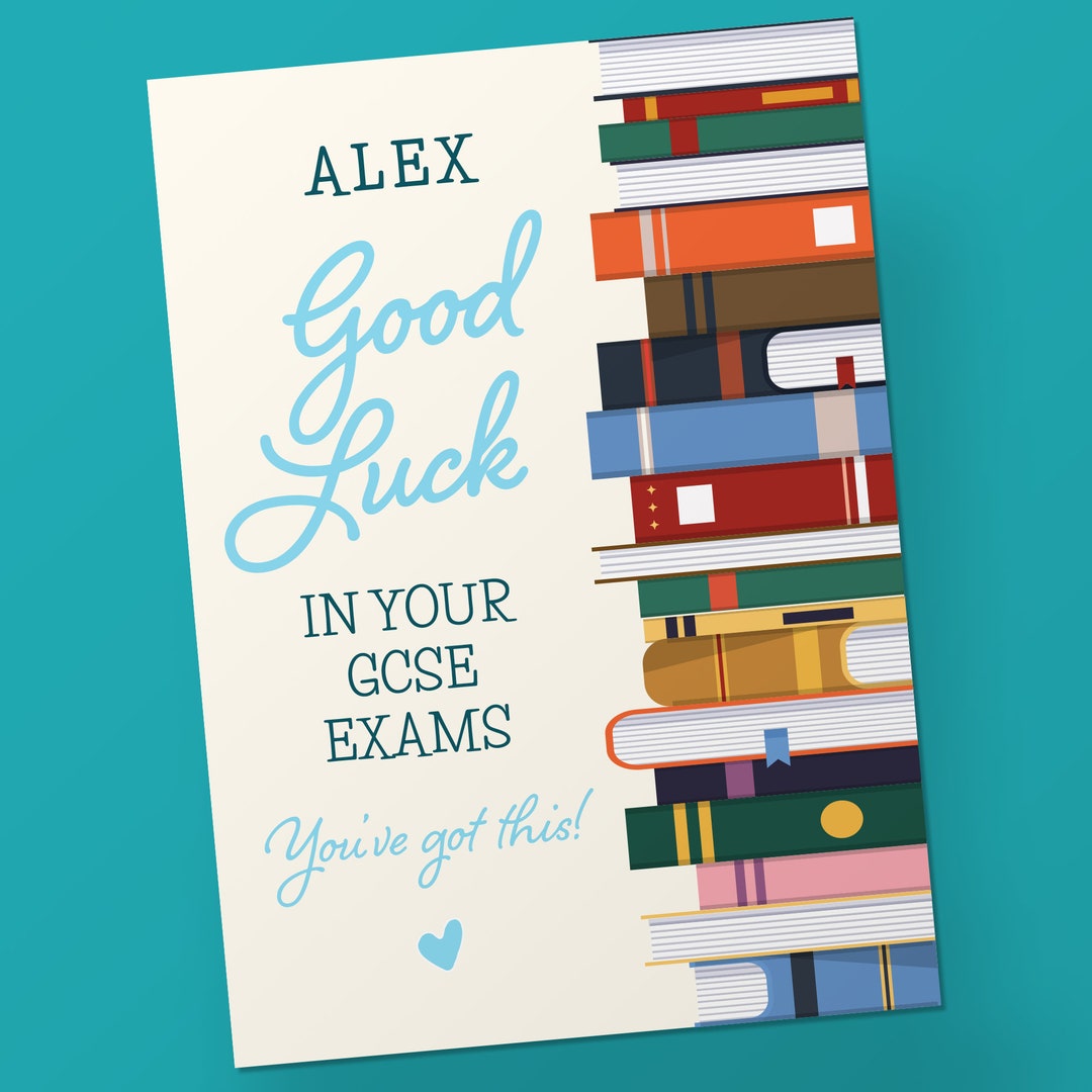 Good Luck in Your Exams Card - Personalised Good Luck in Your GCSE ...