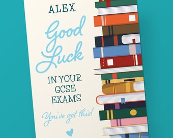 Good Luck in Your Exams Card - Personalised Good Luck in Your GCSE ...