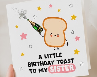 Birthday Card for Sister | Funny Birthday Card | Sister Funny Card | Fun Birthday Day Card | Birthday Day Gift Sister | Reduced card