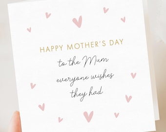 Muttertagskarte, von Sohn, Tochter, Mutterkarte für Mama, glückliche Muttertagskarten, personalisiertes Muttertagsgeschenk
