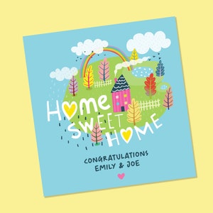 Carte Nouvelle maison, Pendaison de crémaillère Cartes de félicitations, Home Sweet Home, Déménagement, Nouvelle maison, Jour de déménagement, Maison personnalisée, Carte Nouvelle maison