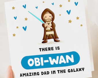 Lustige Vatertagskarte | Obi-Wan Geburtstagskarte | Lustige Karte | Vatertagskarte | Vatertags Geschenk | Vatertagskarte