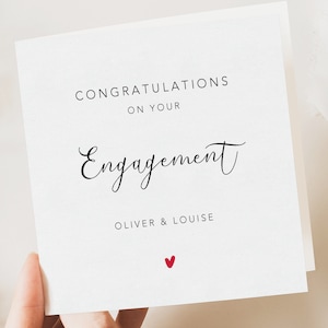 Carte de fiançailles personnalisée - Pour toujours une vie heureuse - Félicitations pour votre carte de fiançailles - Carte de fiançailles simple - Carte de vos fiançailles