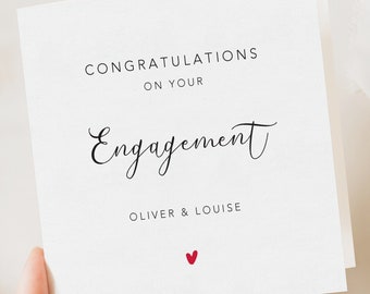 Personalisierte Verlobungskarte - Happily Ever After - Herzlichen Glückwunsch zu Ihrer Verlobungskarte - Einfache Verlobungskarte - Du bist verlobte Karte