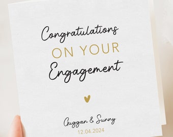 Engagement Card, Personalised Engagement Card, Simple Congratulations on your Engagement card, You're engaged card, On your engagement