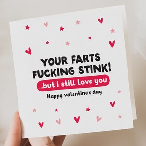 Carte drôle de Saint-Valentin pour petit ami, petite amie Carte drôle de Saint-Valentin, Femme, Mari, Fiancé, Carte drôle de Saint-Valentin pour lui, Carte Fart
