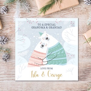 Cartão de Natal, Cartão de Natal personalizado para avós, Natal de Nan e Vovô, Natal de mamãe e papai, Natal de tia e tio