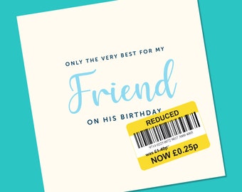 Carte d’anniversaire drôle | Carte d'anniversaire drôle pour ami | Carte d'anniversaire drôle pour lui | Carte drôle Frère, Ami, Cousin, Oncle