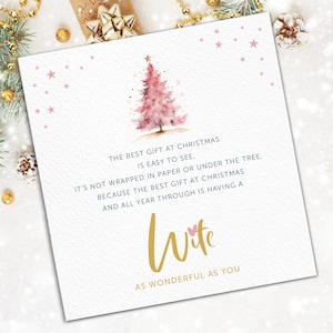 Cartão de Natal para esposa | Cartão de Natal personalizado da esposa | Poema de cartão de Natal da esposa | Cartão de Natal personalizado para esposa com poema