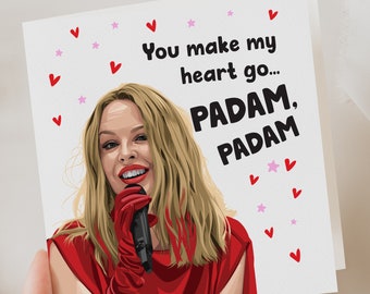 Kylie Minogue, Valentine card, Funny Valentines card, Boyfriend, girlfriend, Funny Valentine card, Wife, Husband, for him, for her