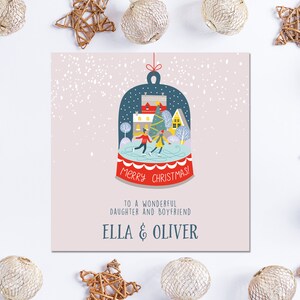 Weihnachtskarte für ein Paar, Weihnachtskarte für Tochter und Freund, Sohn und Schwiegertochter, Tochter und Schwiegersohn Karte