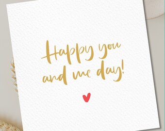 Carte d'anniversaire pour mari, carte d'anniversaire de femme, carte d'anniversaire de petit ami, cadeau d'anniversaire de petite amie, jour heureux vous et moi