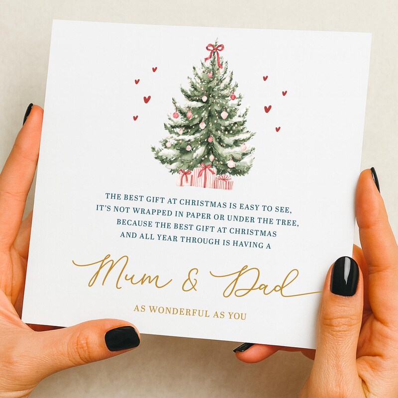 Mom & Dad Xmas Card - Etsy UK