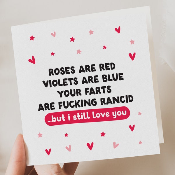 Funny Valentine card For Boyfriend, girlfriend Funny Valentine card, Wife, Husband, Fiance, Funny Valentine card for him, Fart Card