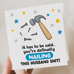 Carte d'anniversaire pour mari | Carte d'anniversaire drôle | Carte drôle | d'anniversaire amusante | Cadeau d'anniversaire pour mari | Carte mari
