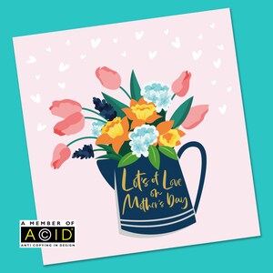 Muttertagskarte | Mutter-Tages-Karte | Blumen Mutter-Tageskarte | Blumen Mutter-Tageskarte | Karte von Tochter | Handgemachte Karte