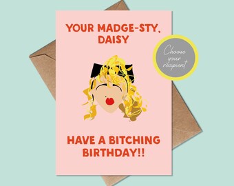Madonna Birthday Card - Etsy UK