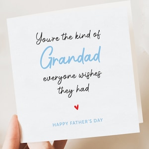 Carte de fête des pères grand-père, carte d'anniversaire grand-père, carte de fête des pères, carte simple, cadeau de fête des pères, fête des pères de la part d'une fille ou d'un fils