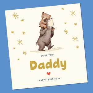 Kindergeburtstagskarte An Daddy | Happy Birthday TO My Daddy | Geburtstagskarte für Papa | Papa Geburtstagskarte von Baby