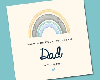 Vatertagskarte für Papa | Karte zum Vatertag | Vatertags Geschenk | Karte zum Vatertag Regenbogen