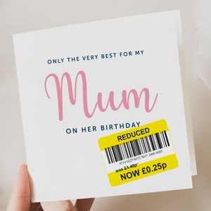 Geburtstagskarte für Mama | Lustige Geburtstagskarte | Mama lustige Karte | Lustige Geburtstags-Tageskarte | Geburtstag Geschenk Mama | Lustige Karte her | Reduzierte Karte