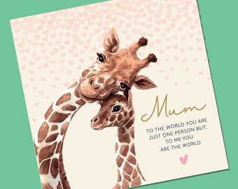 Tarjeta del día de la madre / tarjeta del día de la madre / tarjeta del día de la madre para el mundo / tarjeta especial del día de la madre / tarjeta de la hija / tarjeta para la abuela