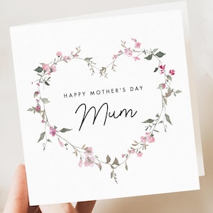 Moederdagkaart, stiefmoeder, moeder, moeder, van dochter, bloemen Moederdagkaart voor moeder, Happy Mothers Day Cards, gepersonaliseerd Moederdagcadeau, 1