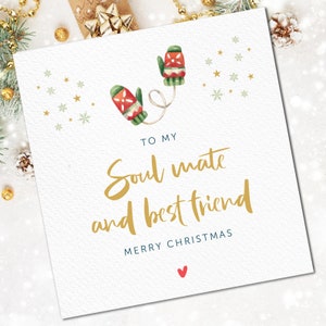 パートナーへのハッピークリスマスカード、ソウルメイトと親友へのクリスマスカード、かわいい夫へのクリスマスカード、妻へのクリスマスカード、クリスマス