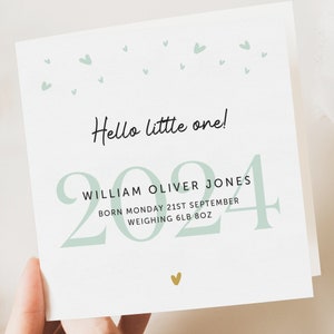 Gepersonaliseerde nieuwe babykaart, Welcome to the World-kaart, pasgeboren babyjongen, cadeau babymeisje, kleindochter babykaart, kleinzoon, neefje
