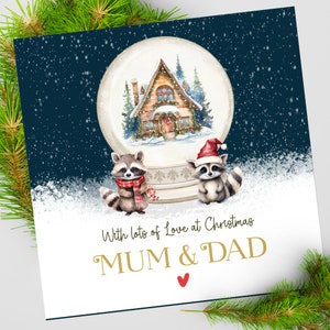 Tarjeta de Navidad de mamá y papá, Tarjeta de Navidad de los abuelos, Tarjeta de Navidad personalizada para los abuelos, Tarjeta de Navidad para los padres,