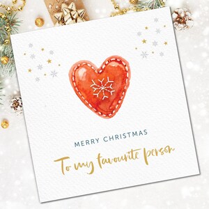 À ma carte de Noël préférée pour lui ou elle, carte de Noël pour petit ami de petite amie, carte de Noël drôle pour mari