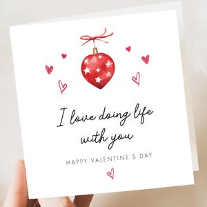 Tarjeta de San Valentín, tarjeta de San Valentín para esposa, tarjeta de aniversario, tarjeta para novia, novio, esposo, tarjeta para ella, para él, San Valentín