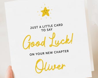 First day at School Card, College, Back to School, First day of Secondary, Primary school card, New School, Personalised good luck card