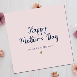 Tarjeta del Día de la Madre / Tarjeta del Día de la Madre / Tarjeta sencilla y elegante del Día de la Madre / Tarjeta del Día de la Madre para mamá / Tarjeta de la hija / Tarjeta para Nana