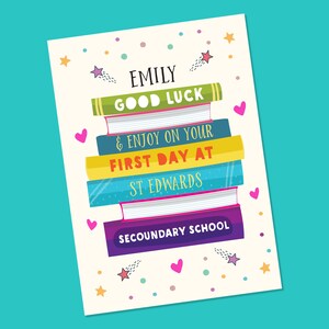 Card del primo giorno a scuola, Ritorno a scuola, Primo giorno Scuola dell'infanzia, Tessera della scuola primaria, Nuova tessera scolastica, Tessera personalizzata per il ritorno a scuola